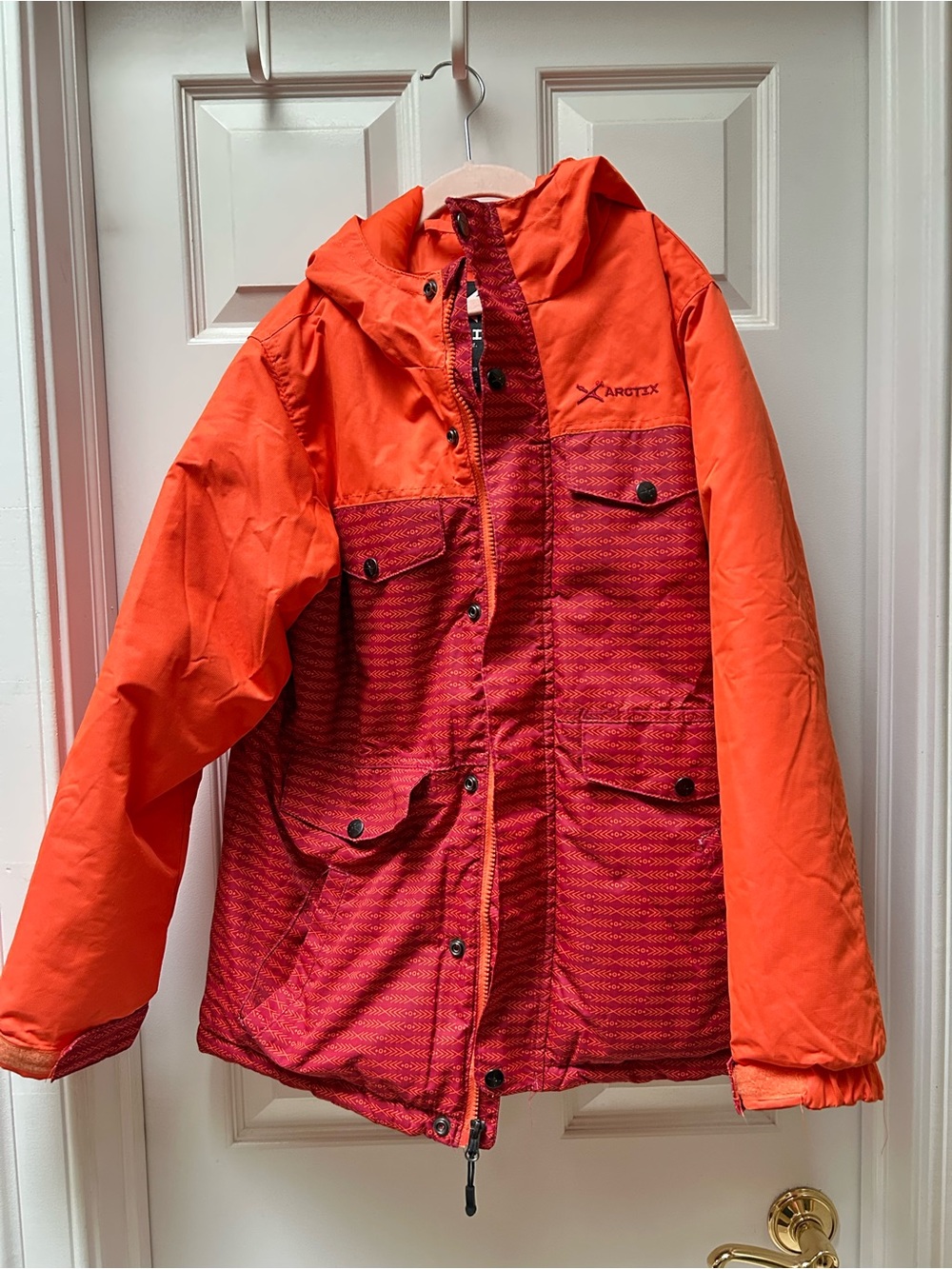 Arc'teryx Boys Orange and Red Parka/Ski Jacket